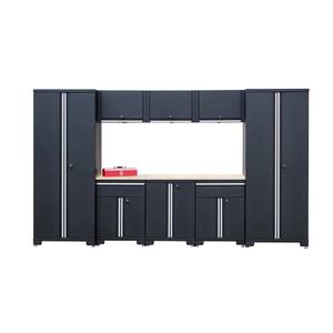 9-Piece 24-Gauge Steel Garage Storage System in Black (130 in. W x 76 in. H x 19 in. D)