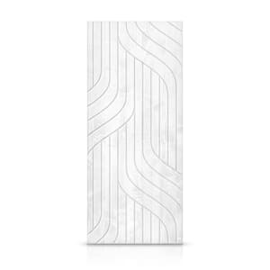 36 in. x 80 in. Hollow Core White Stained Solid Wood Interior Door Slab