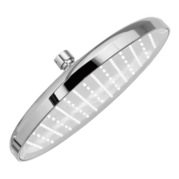 Slenderain 1-Spray 9.81 in. Wall Mount Rain Spray Shower Head in Polished Chrome