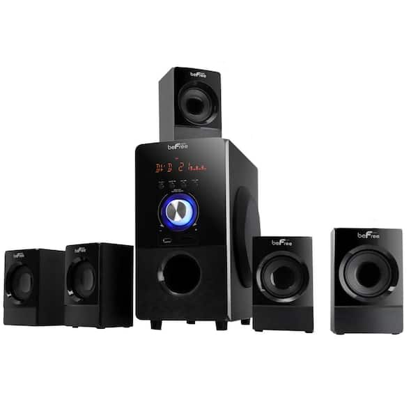 BEFREE SOUND 5.1-Channel Surround Sound Bluetooth Speaker System in Black  98595498M - The Home Depot