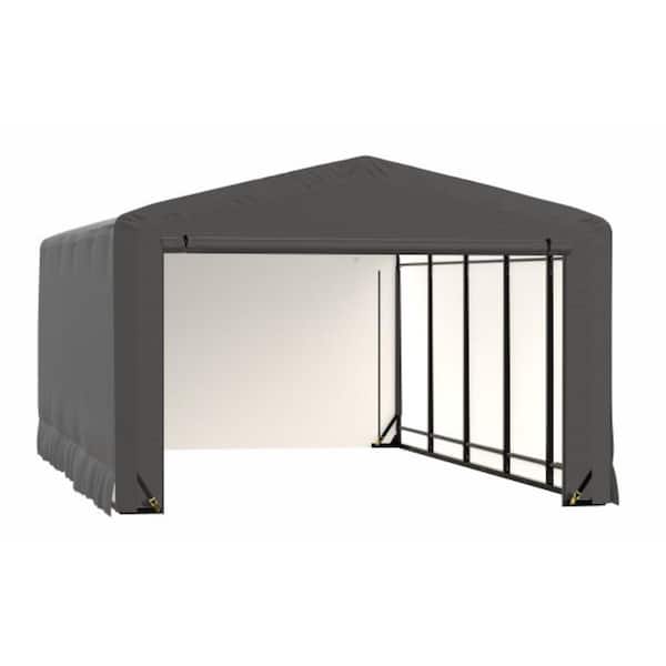 ShelterLogic Sheltertube 12 ft. x 27 ft. x 8 ft. Gray Garage