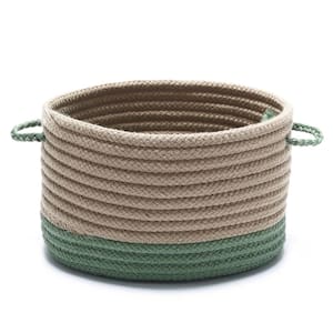 Harbor Moss Green Round Polypropylene Basket