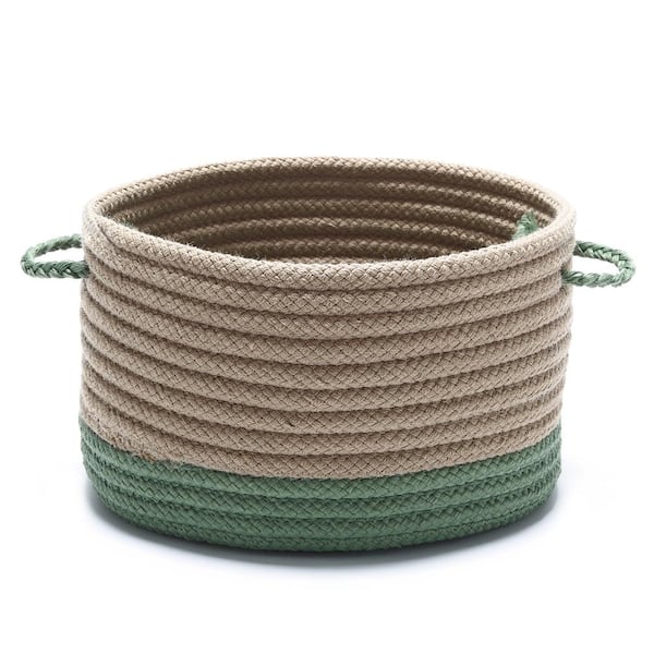 Colonial Mills Harbor Moss Green Round Polypropylene Basket