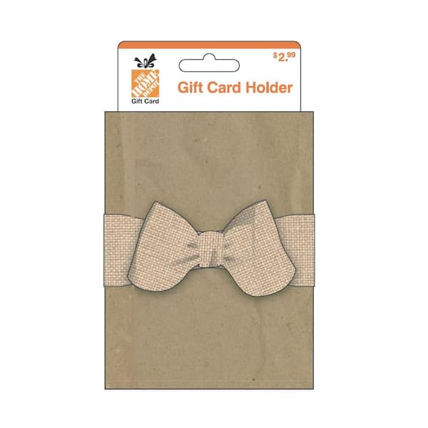Kraft Burlap Gift Card Holder Box