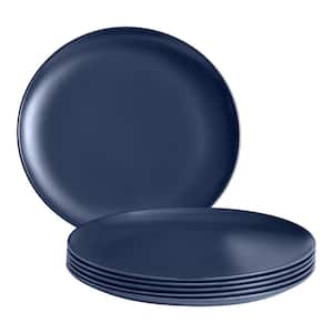 Taryn Melamine Dinner Plates in Matte Midnight Blue (Set of 6)