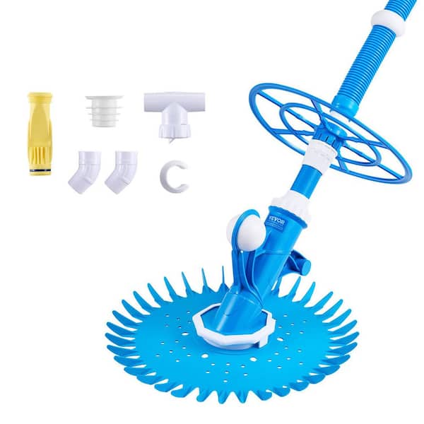 VEVOR Automatic Suction Pool Vacuum 10 x 32 in. Hoses Vacuum Pool Vacuum with Extra Diaphragm Above-Ground Swimming Pool