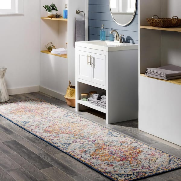 Demeter Ivory 3 ft. x 18 ft. Indoor Area Rug