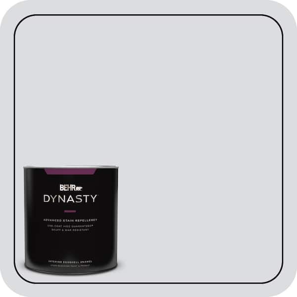 BEHR DYNASTY 1 qt. #N540-1 Script White Eggshell Enamel Interior Stain-Blocking Paint & Primer