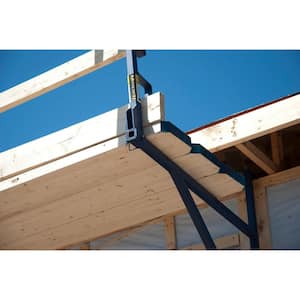 79 in. Steel Wall Bracket to Hang In/Out Stud Wall or Over Beam/Block Wall, Safety Guardrail for Roof or Platform Work