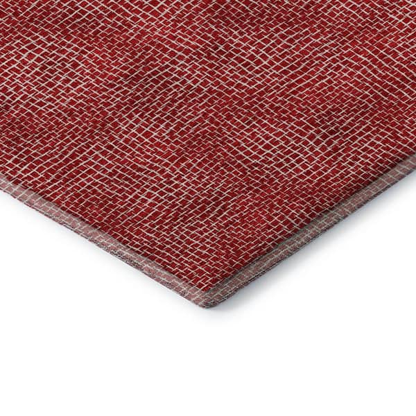 Mayfield Premium Machine Washable Abstract AMF1057 Red 2 ft. 3 in. x 7 ft. 6 in. Runner Rug