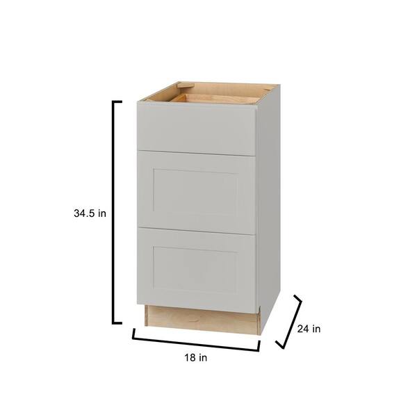 18 in. W x 24 in. D x 34.5 in. H Ready to Assemble Plywood Base Kitchen Cabinet in Shaker Dove