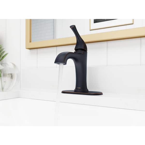 Ladera Single Handle Single Hole Bathroom Faucet with Deckplate Included in Tuscan Bronze (2 Pack)