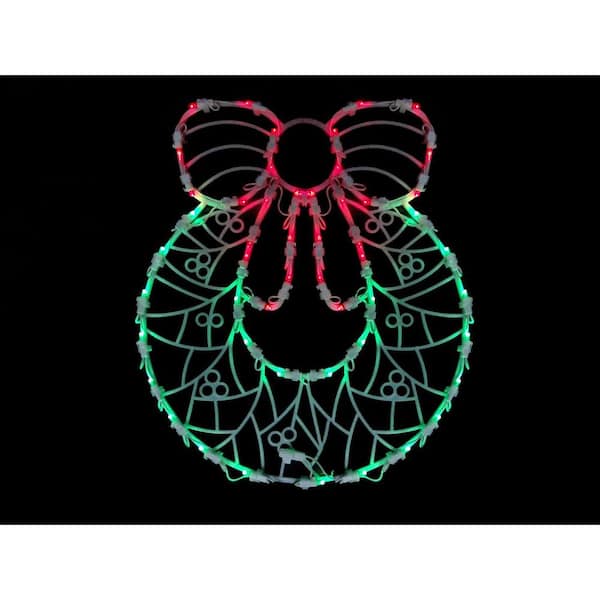 Northlight 16 in. LED Lighted Wreath Christmas Window Silhouette Decoration