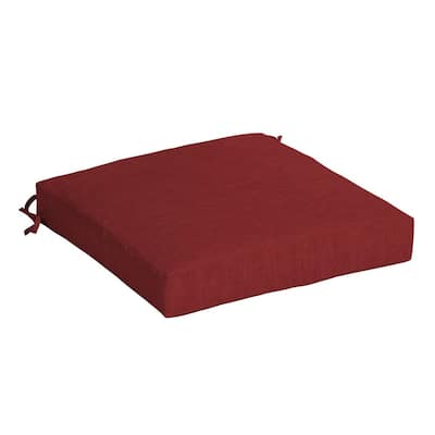 21 in. x 21 in. Ruby Red Leala Square Outdoor Seat Cushion