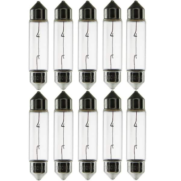 10 Pack Xenon Festoon Light Bulb Undercabinet 12V Volt 5W Clear