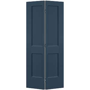 36 in. x 80 in. 2-Panel Logan Hollow Core Night Tide Molded Composite Bi-Fold Door