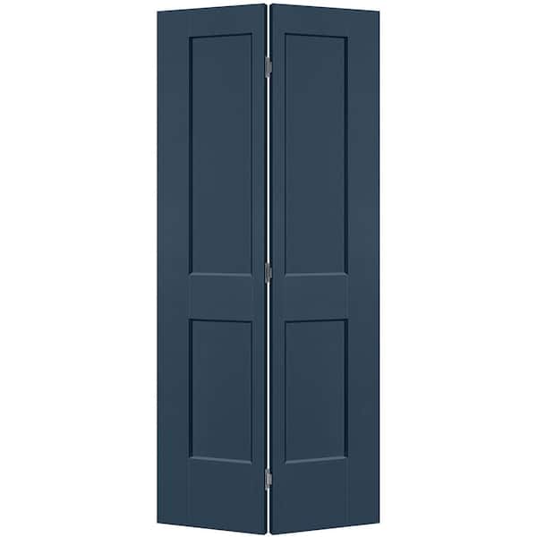 Masonite 36 in. x 80 in. 2-Panel Logan Hollow Core Night Tide Molded Composite Bi-Fold Door