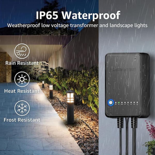 Lukyamzn Black Plug-in Waterproof Path Light with