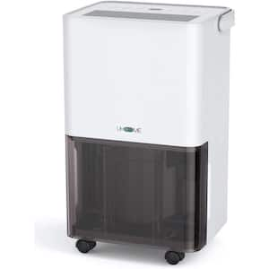 30 pt. 1,500 sq.ft. Dehumidifier in. White with Bucket and Drain Hose for Basement, Garage, 2 Layer Air Filter