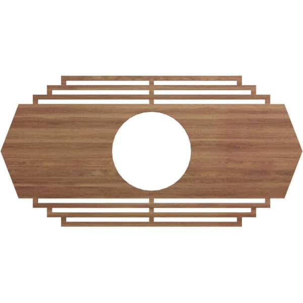 Ekena Millwork 0.25 in. x 24 in. x 12 in. Wood (Walnut) Medallion Moulding