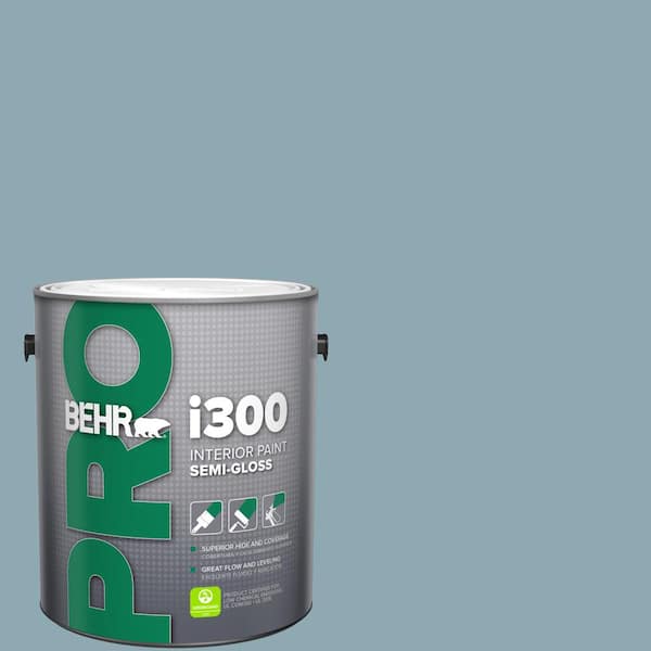 1 gal. #530F-4 Newport Blue Semi-Gloss Interior Paint