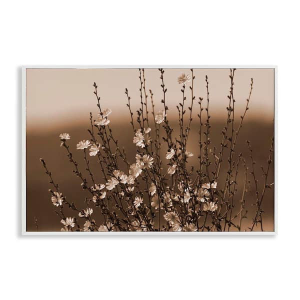 Stupell Industries Tiny Blooming Flowers by Nancy Crowell White Framed Nature Giclee Art Print 12 in. x 18 in.