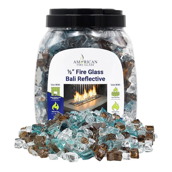 1/2 in. Bali Reflective Fire Glass-10 lb. Jar