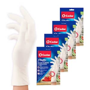 Playtex 1-Size Fits Most White Nitrile Clean Cuisine Gloves (10-Pairs)(4-Pack)