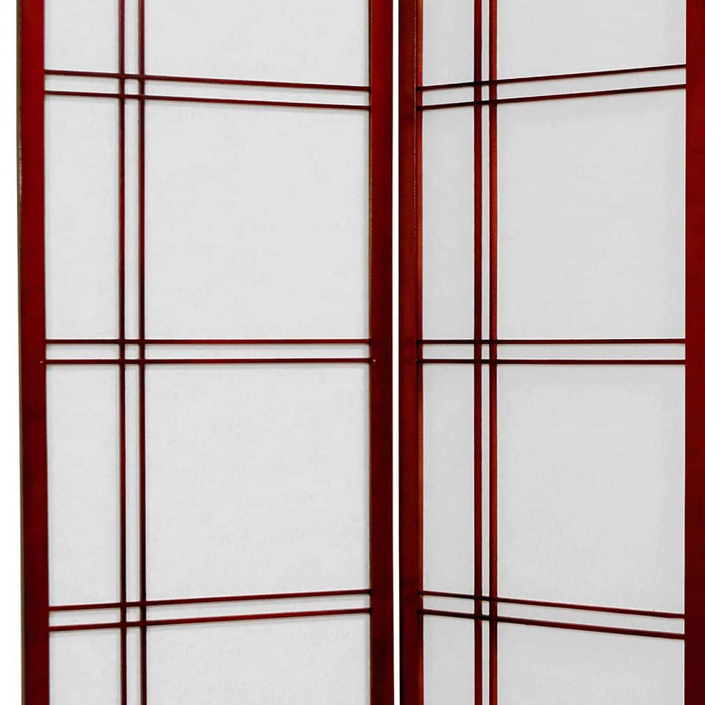 84" Natural Wood and Rice Paper Shoji Room Divider