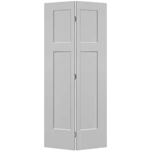 36 in. x 80 in. 3-Panel Winslow Hollow Core Silver Bullet Molded Composite Bi-Fold Door