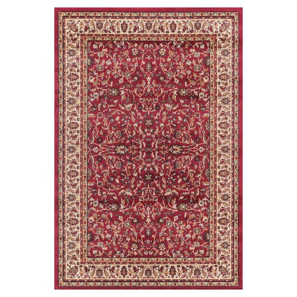 Jewel Kashan Red 5 ft. x 8 ft. Area Rug