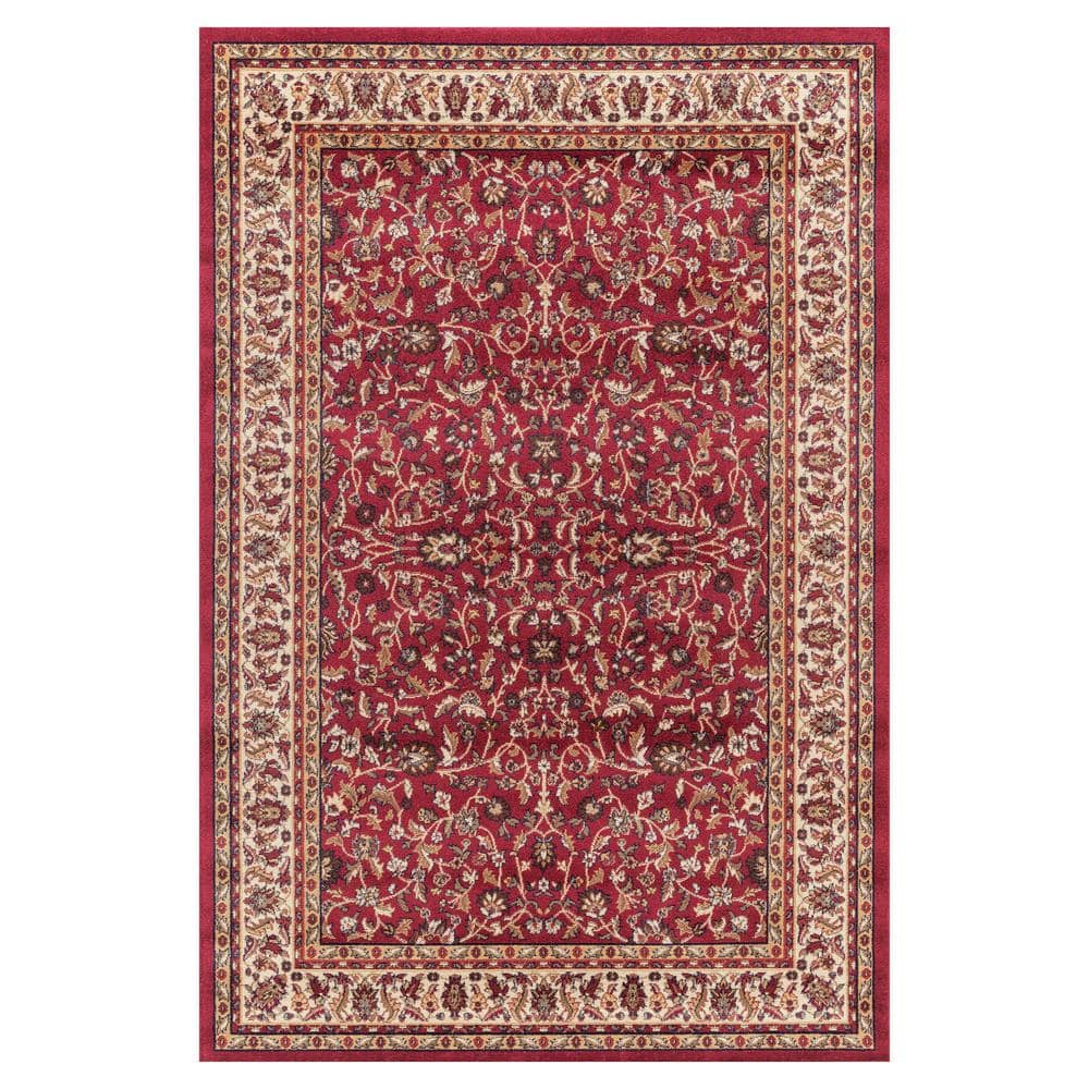 Concord Global Trading Jewel Kashan Red 7 ft. x 9 ft. Area Rug