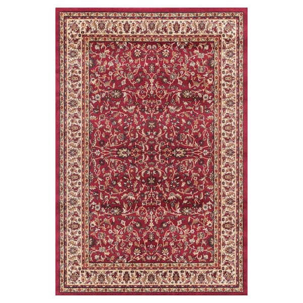 Concord Global Trading Jewel Kashan Red 8 ft. x 10 ft. Area Rug