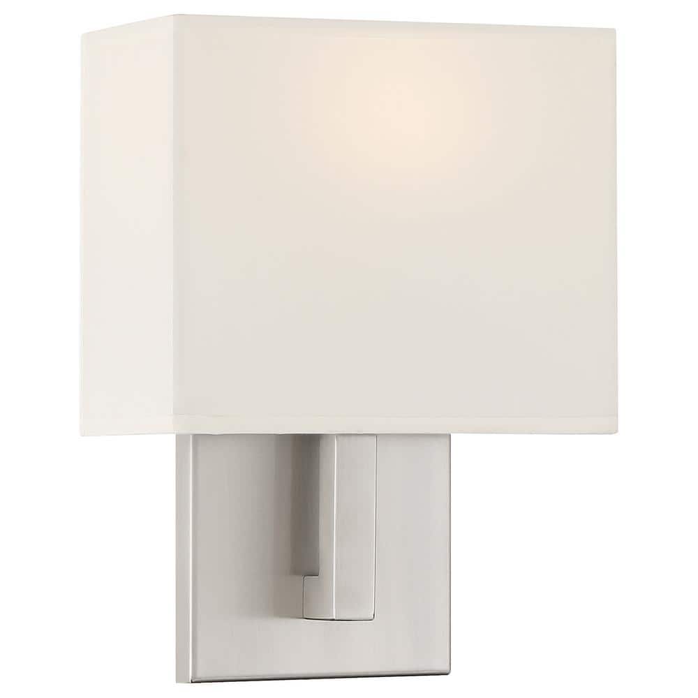 1-Light Brushed Steel LED Wall Sconce