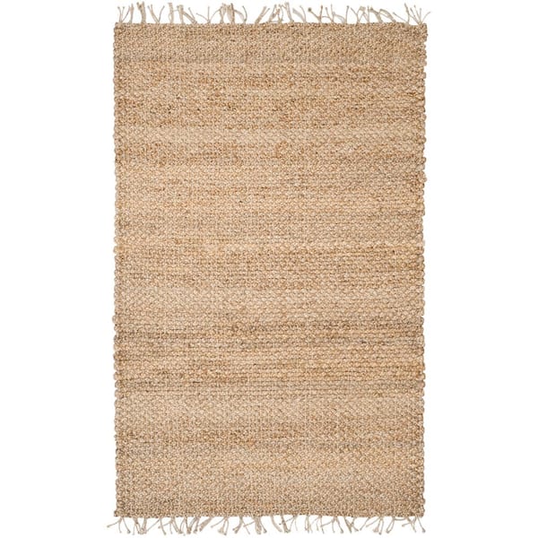 SAFAVIEH Natural Fiber Beige 4 ft. x 6 ft. Solid Area Rug