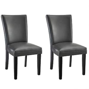 Yesha Gray PU Leather Dining Chair (Set of 2)