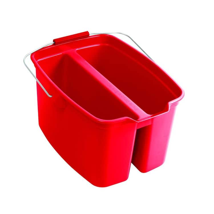 Rubbermaid Commercial Products 19 Qt. Red Plastic Double Bucket