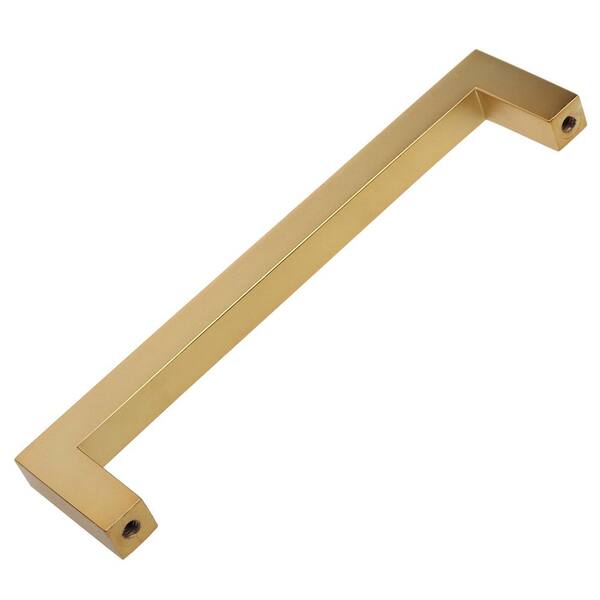 Pack GlideRite 9 1/4 in Center Solid Square Bar Cabinet Pull 5 Satin Gold Pack GlideRite 9 1/4 in Center Solid Square Bar Cabinet Pull 5 Satin Gold