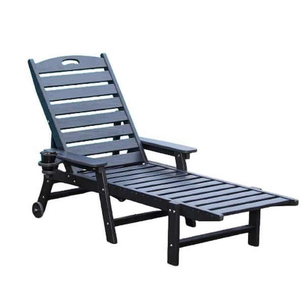 SereneVita Outdoor Chaise Lounge Chair, 4-Position Adjustable Sun
