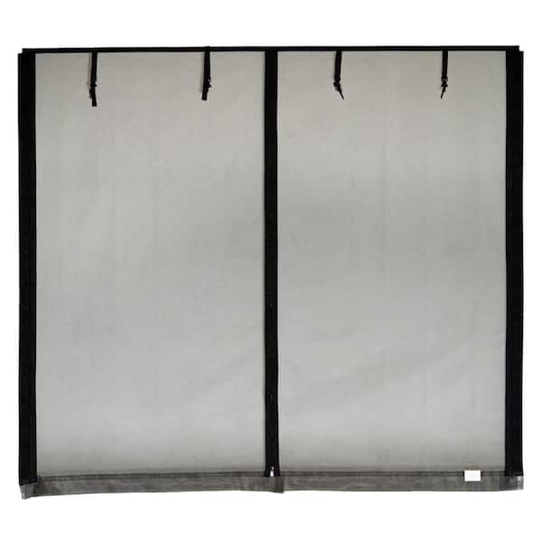 Fresh Air Screens 16 ft. x 7 ft. Roll-Up Garage Door Screen with 3 Zippers and Mesh Rod Pocket