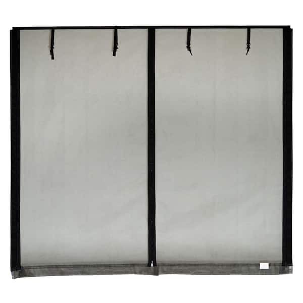 FRESH AIR SCREENS 9 ft. x 7 ft. Roll-Up Garage Door Screen with 3 Zippers and Mesh Rod Pocket