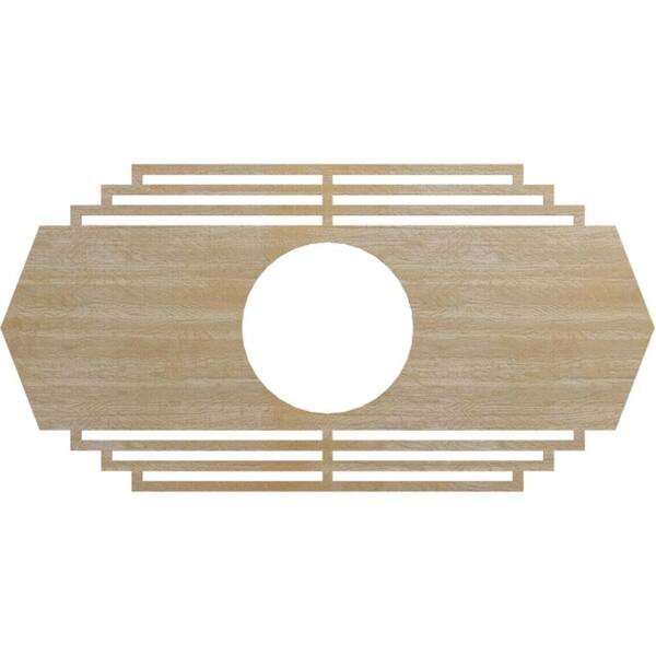 Ekena Millwork 34 in. x 9 in. x 0.375 in. Wood Medallion Moulding
