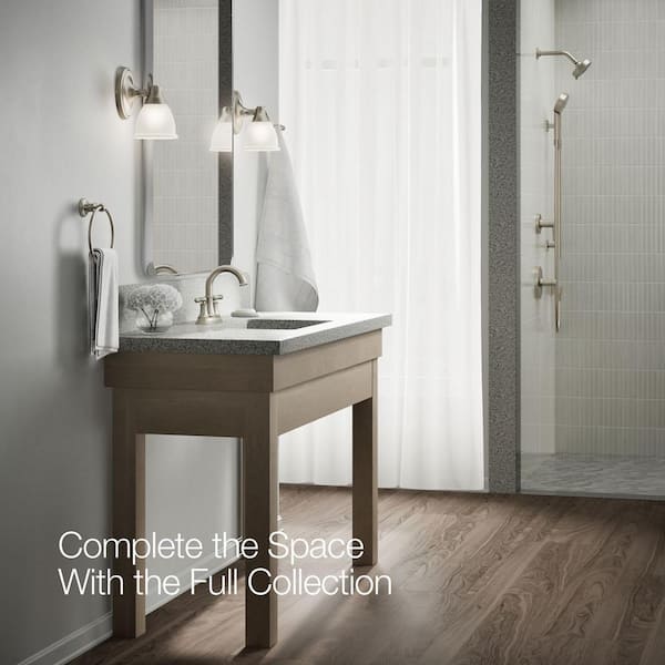 KOHLER Capilano 4 in. Centerset 2-Handle Bathroom Faucet in Vibrant Brushed Nickel
