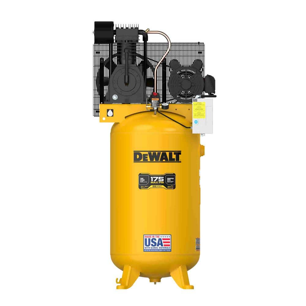 DEWALT 80 Gal. Two Stage 7.5HP 175 PSI Stationary Electric Air Compressor