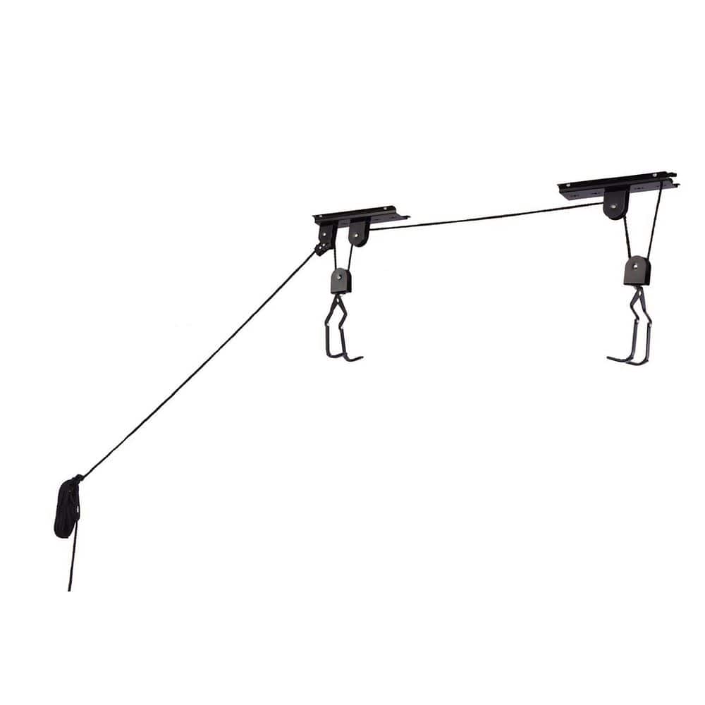 Overhead Pulley System with 100 lb Capacity for Bicycles or Ladders, Black Secure Garage Ceiling Storage (1-Pack) price history on PriceWatchPro