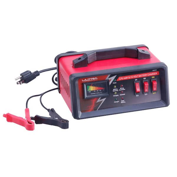 MANUAL CAR BATTERY Charger Portable 6/12 V High Power 1 Amp Auto Charging 