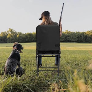 Folding Silent Swivel Blind 360°Swivel Hunting Chair with All-Terrain Foot Pads