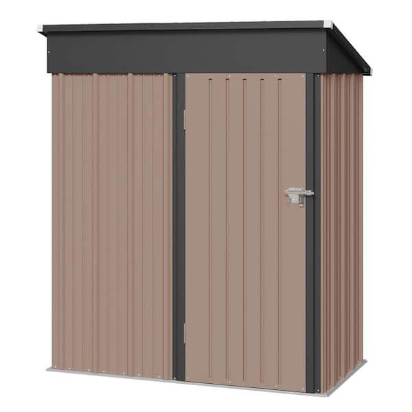 Sizzim 5 ft. W x 3 ft. D Metal Storage Shed for Garden and