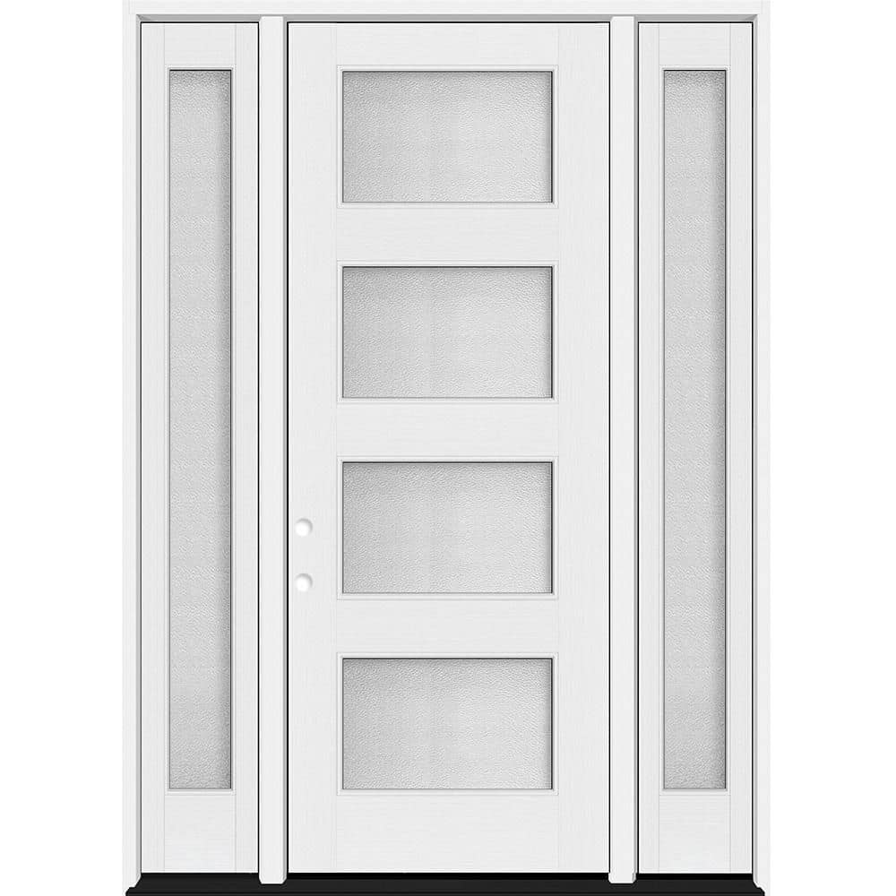 Palisade 64 in. x 96 in. 4L MicroGranite Impact Glass RHIS Unfinished Fiberglass Prehung Front Door Dbl12in.SL4-9/16Jamb price history on PriceWatchPro