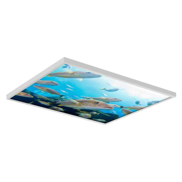 OCTO LIGHTS Ocean 004 2 ft. x 2 ft. Flexible Decorative Light Diffuser Panels Ocean for Classrooms and Offices